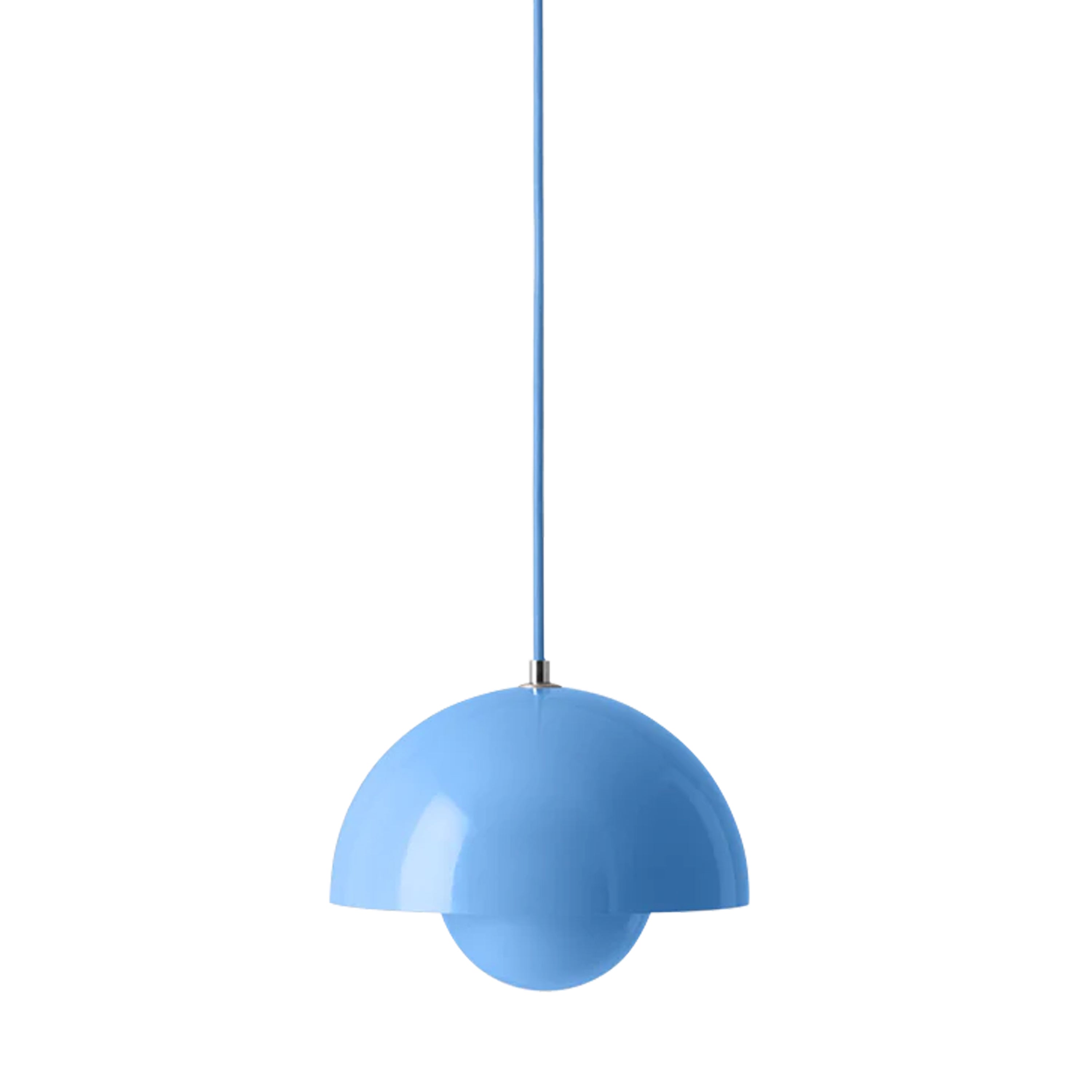 Blå svamphängande lampa