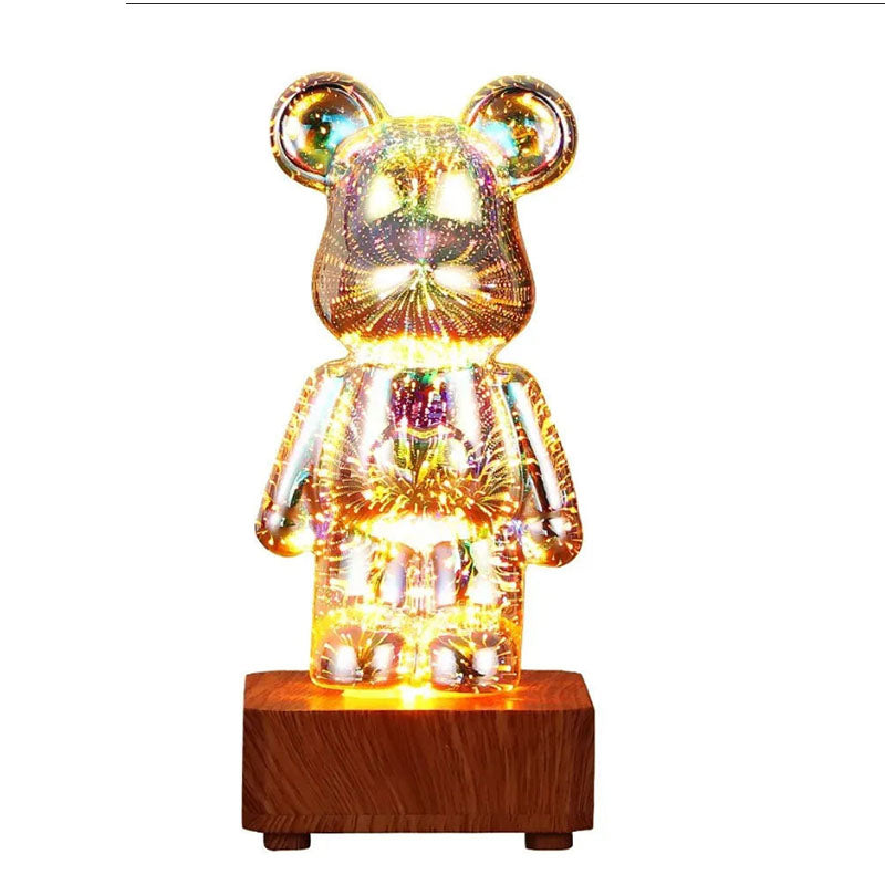Original sänglampa - Den mångfärgade lysande björnen