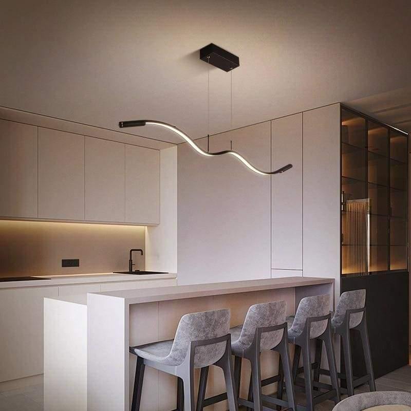 Suspension Luminaire Design - Moderna - 1 Ligne / Noir